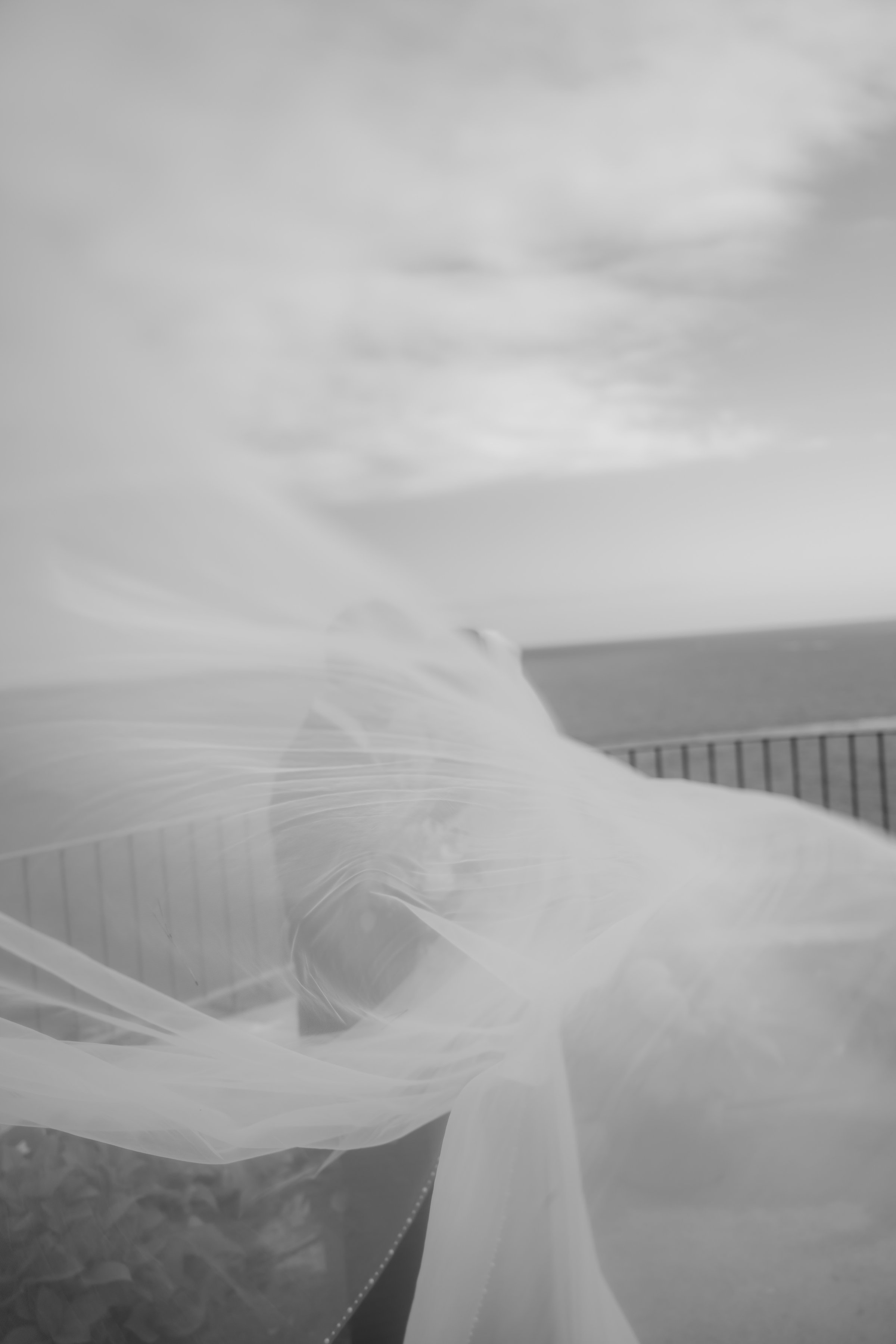 Black and white wedding photograph by Aly Zamora