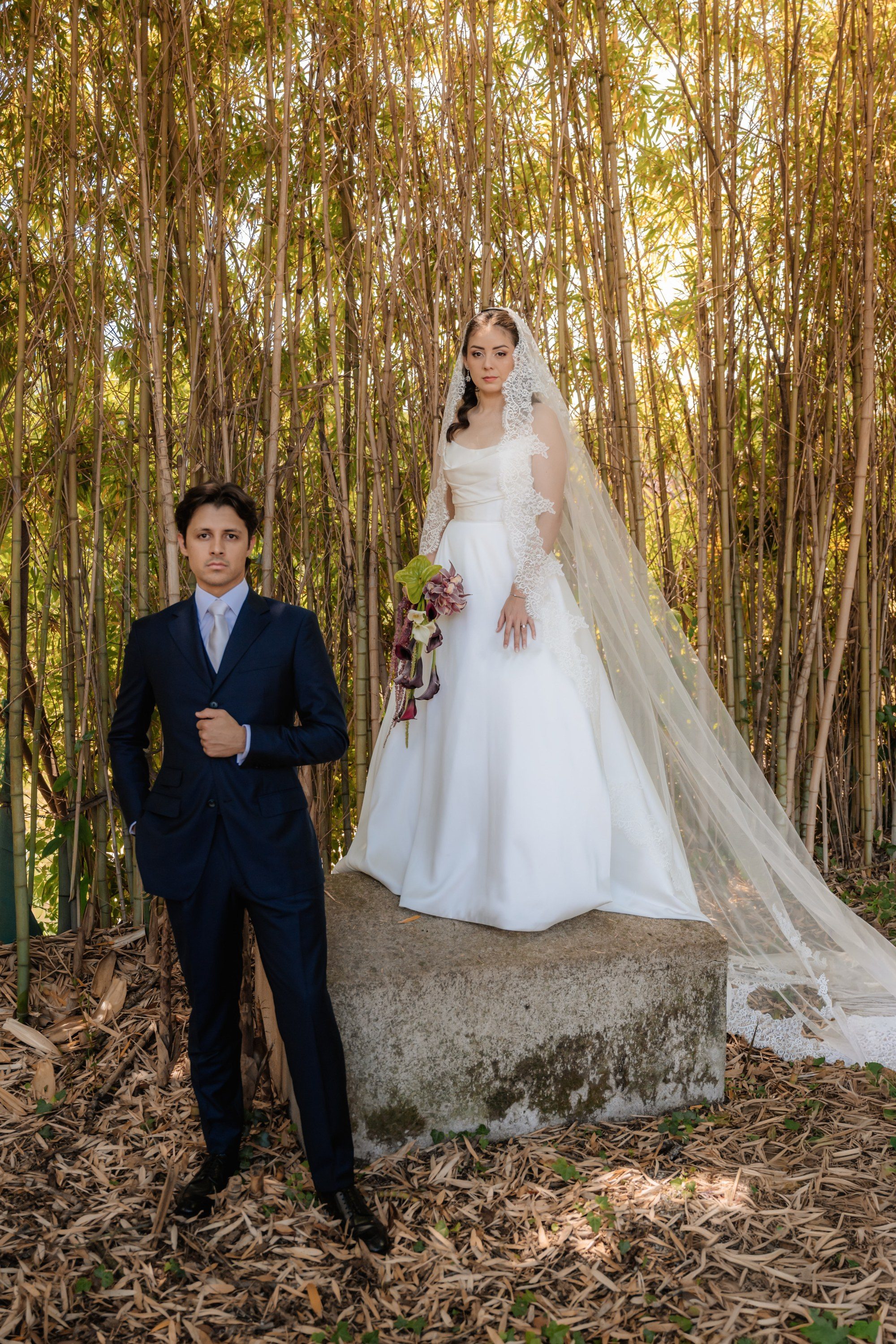 Black and white wedding photograph by Aly Zamora